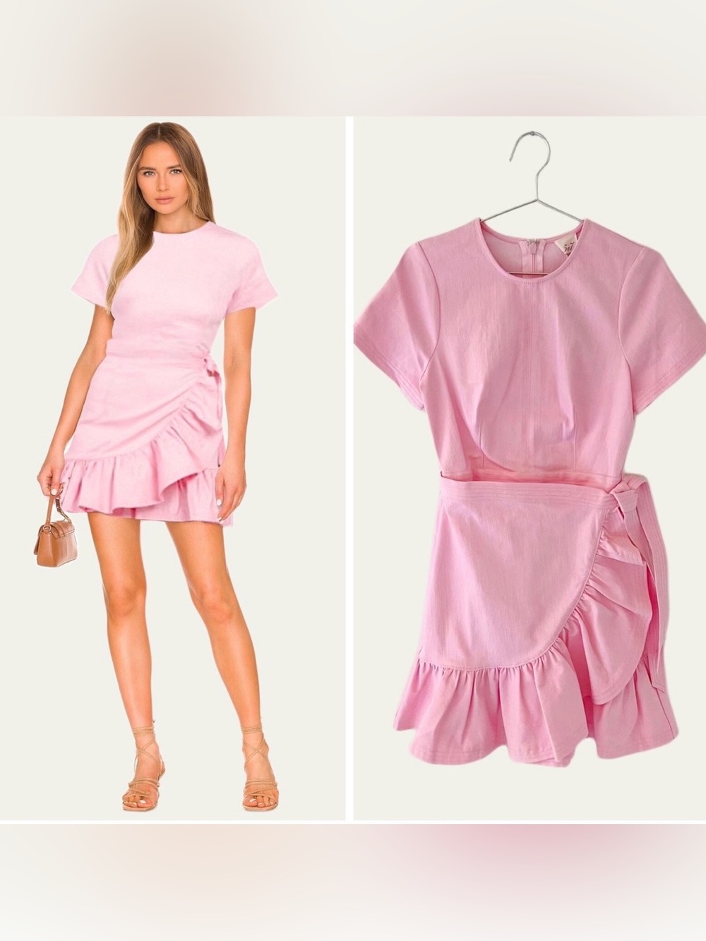 Cinq A Sept Denim Josi Mini Dress Size 0 Color Pink Quartz Cotton Blend Preppy